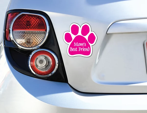 Mom's Best Friend Pink Paw Magnet - Image 3