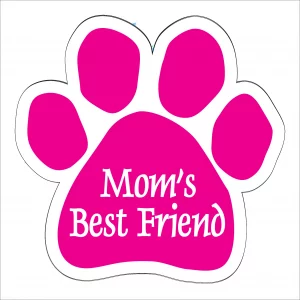 Mom's Best Friend Pink Paw Magnet