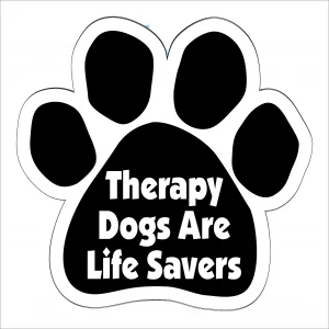 Therapy Dogs are Life Savers Paw Magnet