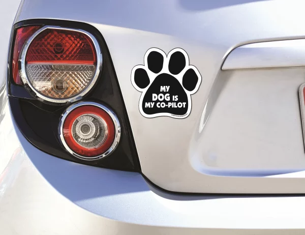My Dog Is My Co-Pilot Paw Magnet - Image 3