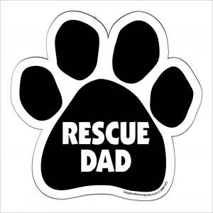 Rescue Dad Paw Magnet