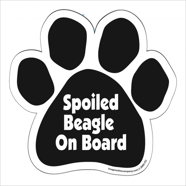 Spoiled Beagle On Board Paw Magnet