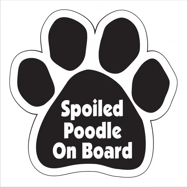 Spoiled Poodle Paw Magnet