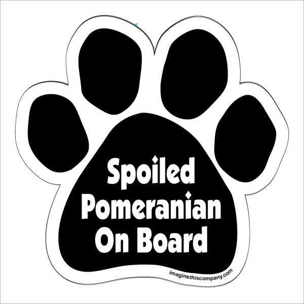 Spoiled Pomeranian On Board Paw Magnet