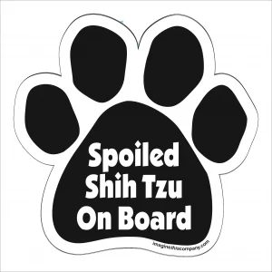 Spoiled Shih Tzu On Board Paw Magnet