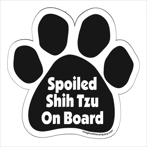Spoiled Shih Tzu On Board Paw Magnet