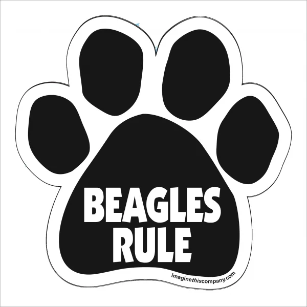 Beagles Rule Paw Magnet