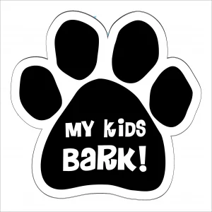 My Kids Bark Paw Magnet
