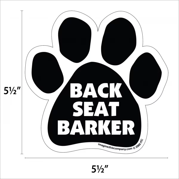 Back Seat Barker Paw Magnet - Image 2