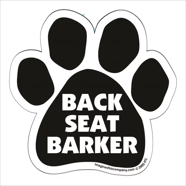 Back Seat Barker Paw Magnet