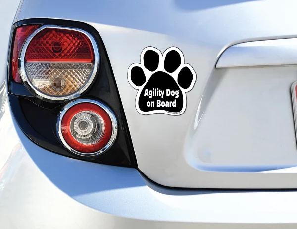 Agility Dog on Board Paw Magnet - Image 3