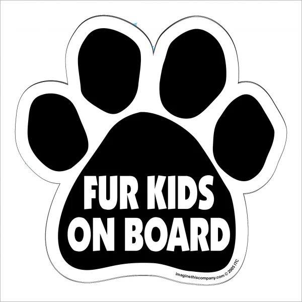 Fur Kids On Board Paw Magnet