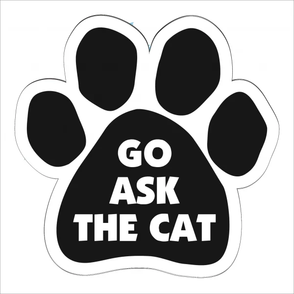Go Ask the Cat Paw Magnet