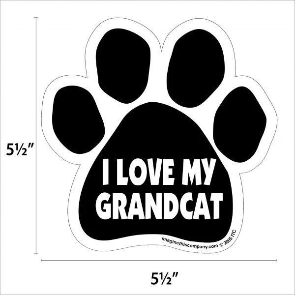 I Love My Grandcat Paw Magnet - Image 2