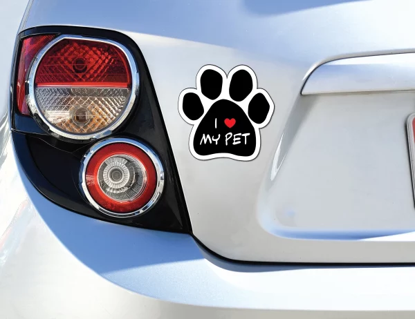 I Love My Pet Paw Magnet - Image 3