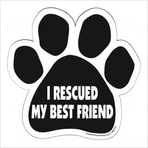 I Rescued My Best Friend Paw Magnet