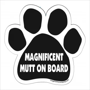 Magnificent Mutt On Board Paw Magnet