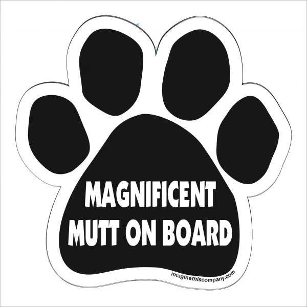 Magnificent Mutt On Board Paw Magnet