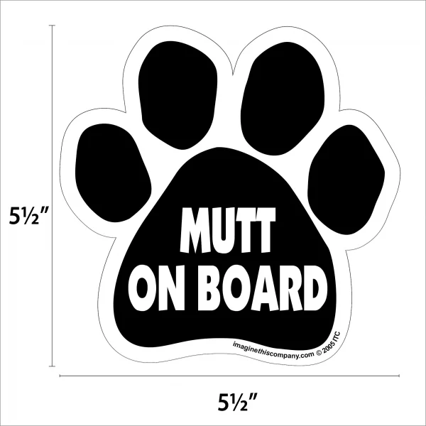 Mutt on Board Paw Magnet - Image 2