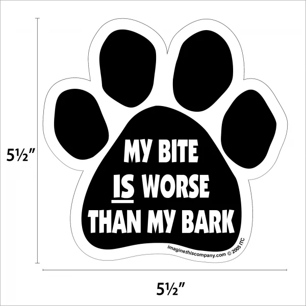 My Bite is Worse than My Bark Paw Magnet - Image 2