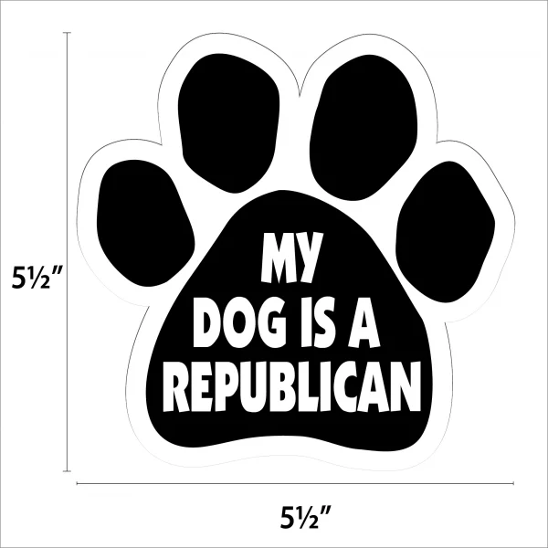 My Dog is a Republican Black Paw Magnet - Image 2