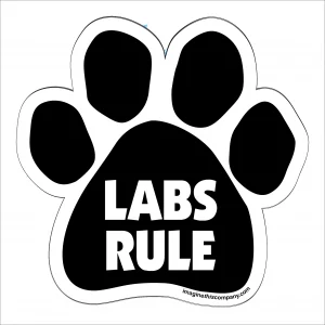 Labs Rule Paw Magnet