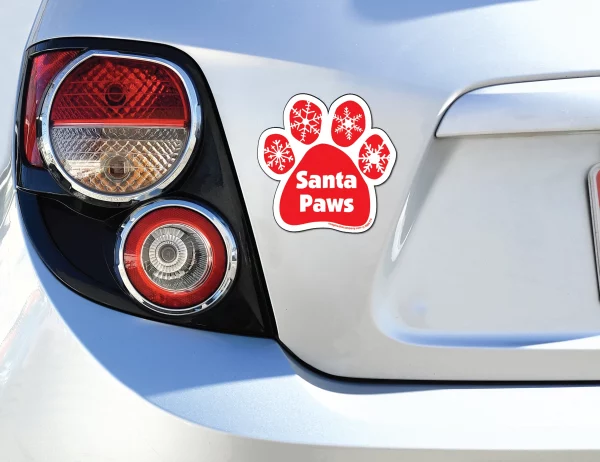 Santa Paws Red Paw Magnet - Image 3