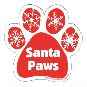 Santa Paws Red Paw Magnet