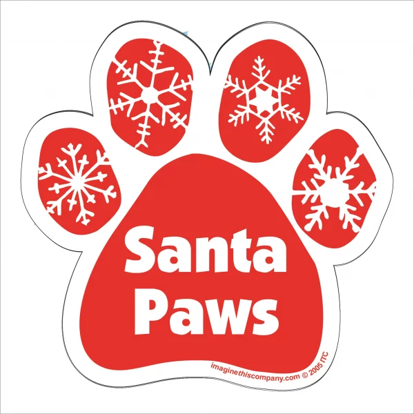 Santa Paws Red Paw Magnet