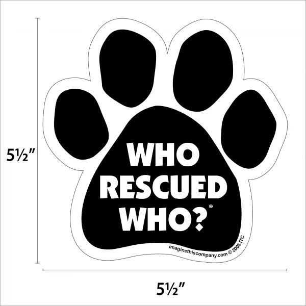Who Rescued Who Paw Magnet - Image 2