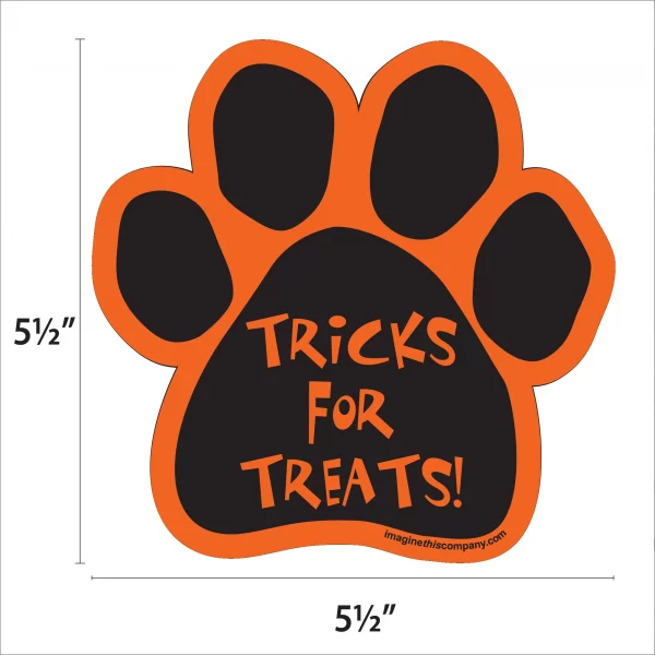 Tricks For Treats Halloween Paw Magnet - Image 2