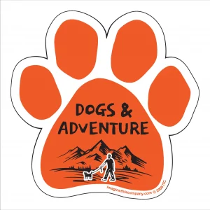 Dogs And Adventure Paw Magnet