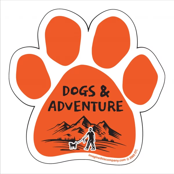 Dogs And Adventure Paw Magnet