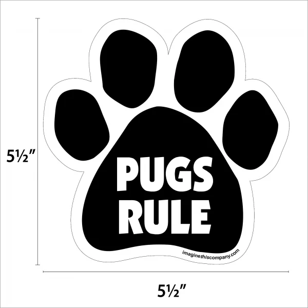 Pugs Rule Paw Magnet - Image 2