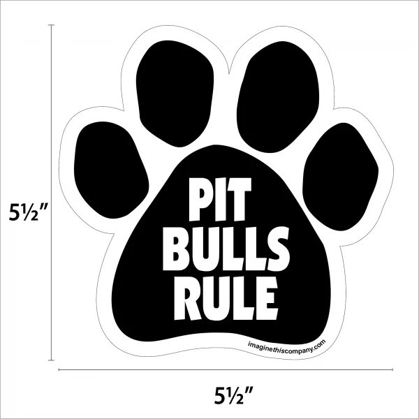 Pit Bulls Rule Paw Magnet - Image 2