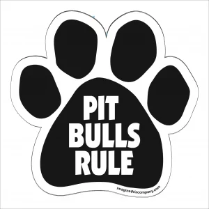 Pit Bulls Rule Paw Magnet
