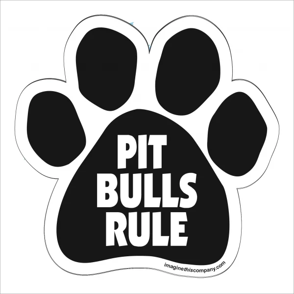 Pit Bulls Rule Paw Magnet