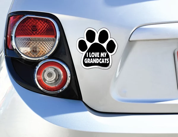 I Love My Grandcats Paw Magnet - Image 3