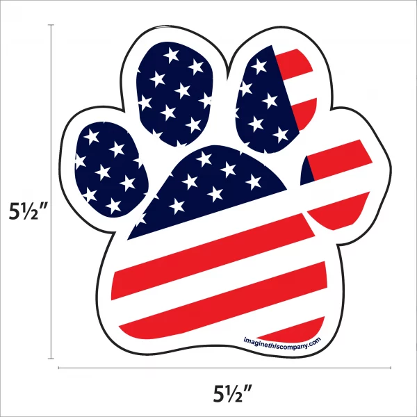 American Flag Paw Magnet - Image 2