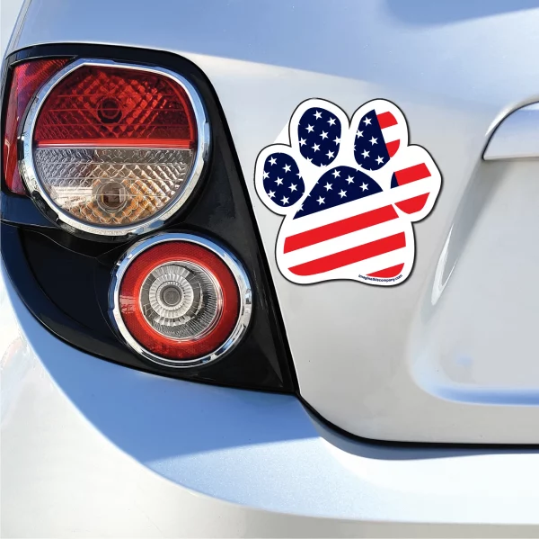 American Flag Paw Magnet - Image 3