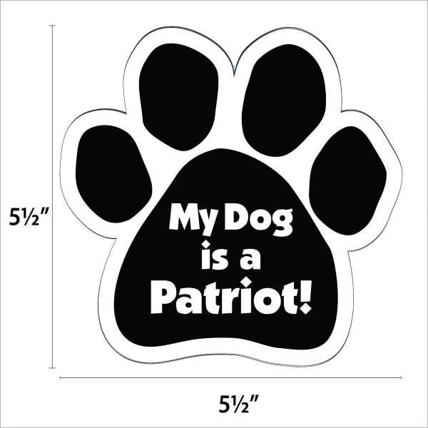 My Dog Is A Patriot Black Paw Magnet - Image 2