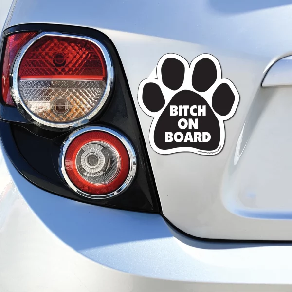 Bitch On Board Paw Magnet - Image 3