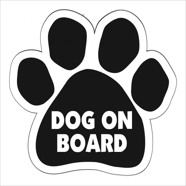 Dog On Board Paw Magnet