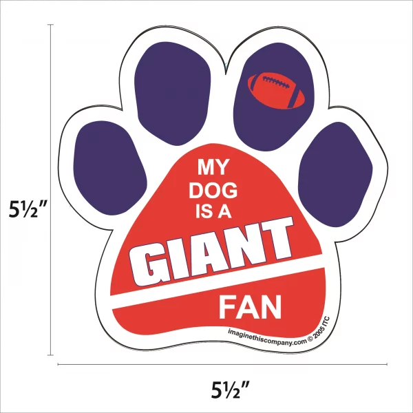 My Dog Is A Giant Fan Full Color Paw Magnet - Image 2