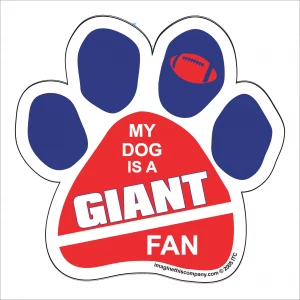 My Dog Is A Giant Fan Full Color Paw Magnet