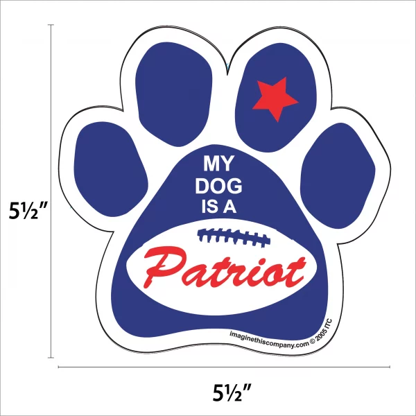 My Dog Is A Patriot Full Color Paw Magnet - Image 2