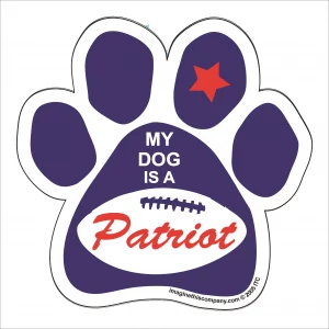 My Dog Is A Patriot Full Color Paw Magnet