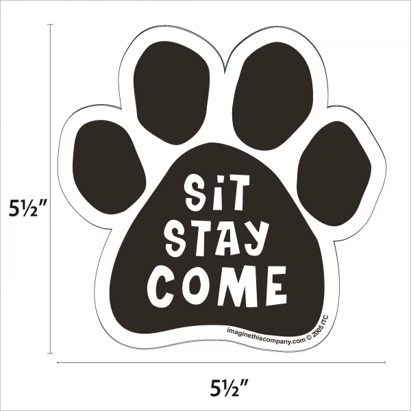 Sit Stay Come Paw Magnet - Image 2