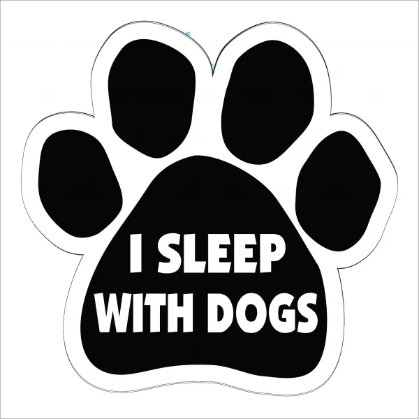 I Sleep With Dogs Paw Magnet