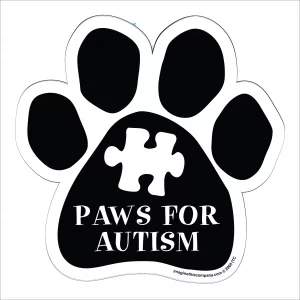 Paws For Autism Paw Magnet